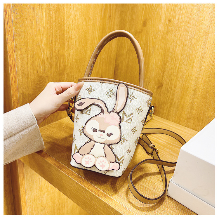 Fashion bucket bag for women 2023 spring new versatile cute rabbit bag high-end casual shoulder crossbody bag_voghion.com