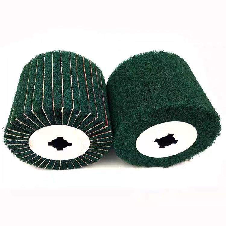 绿色3M8698百洁布拉丝轮十字芯金属不锈钢抛光拉丝清洁除锈轮厂家