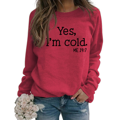 Yes, I'm cold. This is a crew neck sweatshirt, Amazon Wish cross-border TEMU.