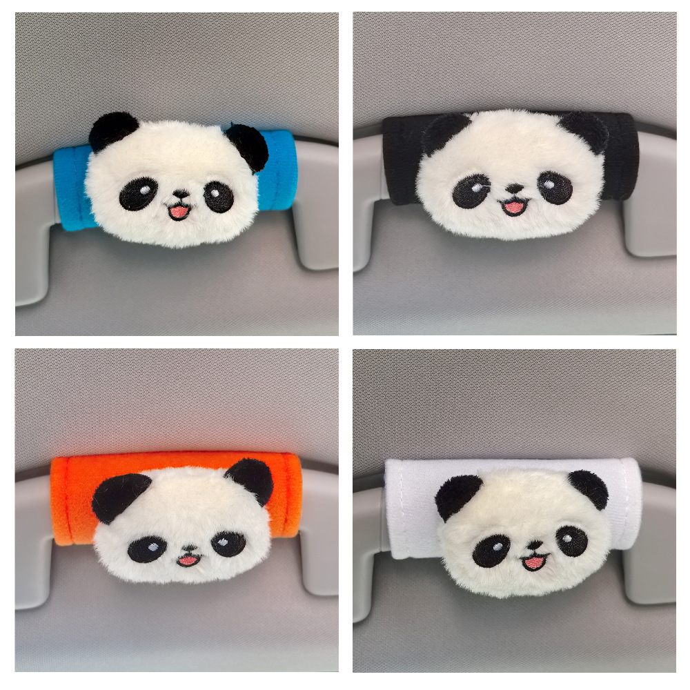 Cute panda de dibujos animados mango de automóvil mano de freno de mano de automóvil general mango de puerta interior guante de techo