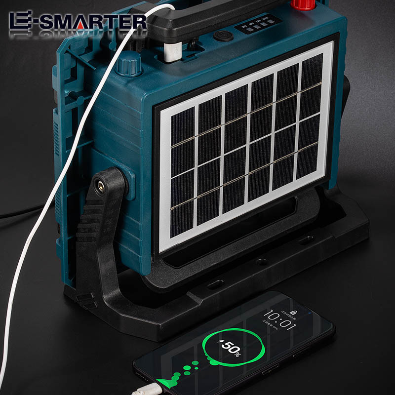 Lámpara de trabajo solar transfronteriza atenuadora sin electrodos de gran capacidad de larga duración recargable lámpara de trabajo de piso multifuncional