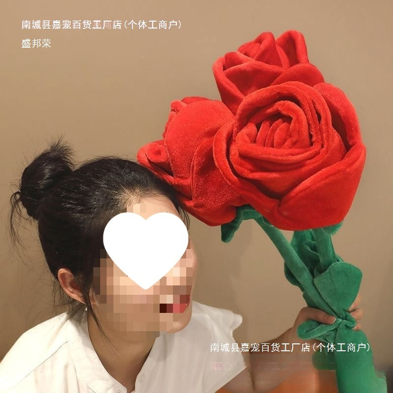 新款杨幂同款布艺情人大束玫瑰花花束礼物玫瑰花成品女生|undefined
