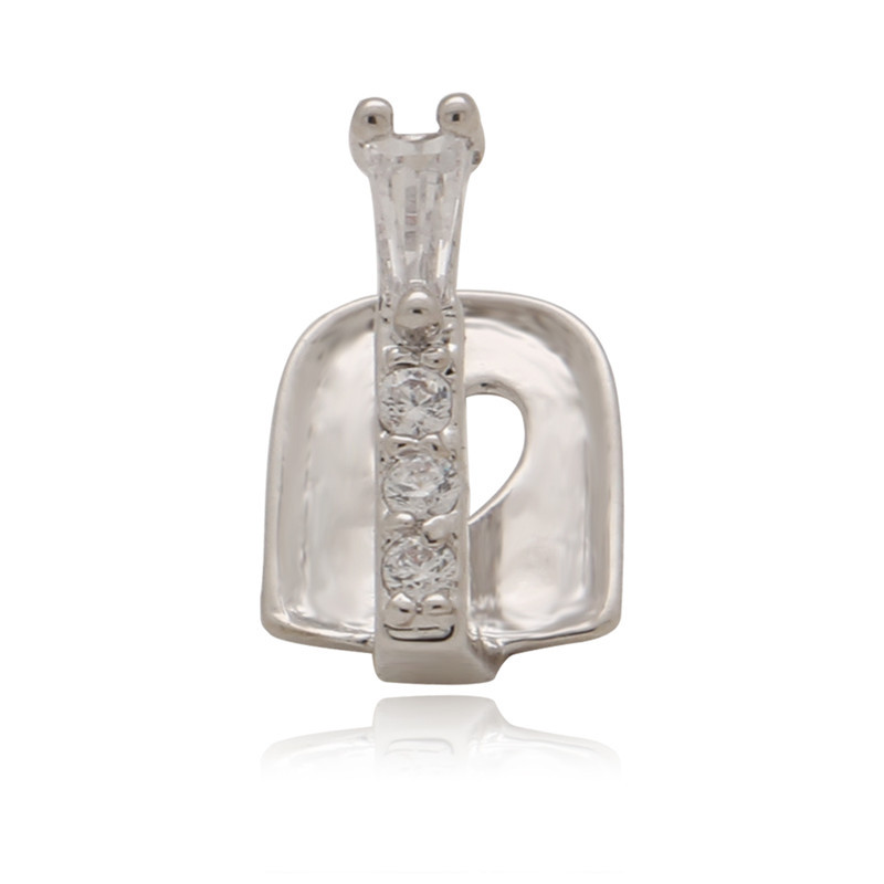 18K electrochapado micro incrustaciones de circón 4A en forma de palo solo hip hop tirantes para hombres y mujeres de Halloween parrillas