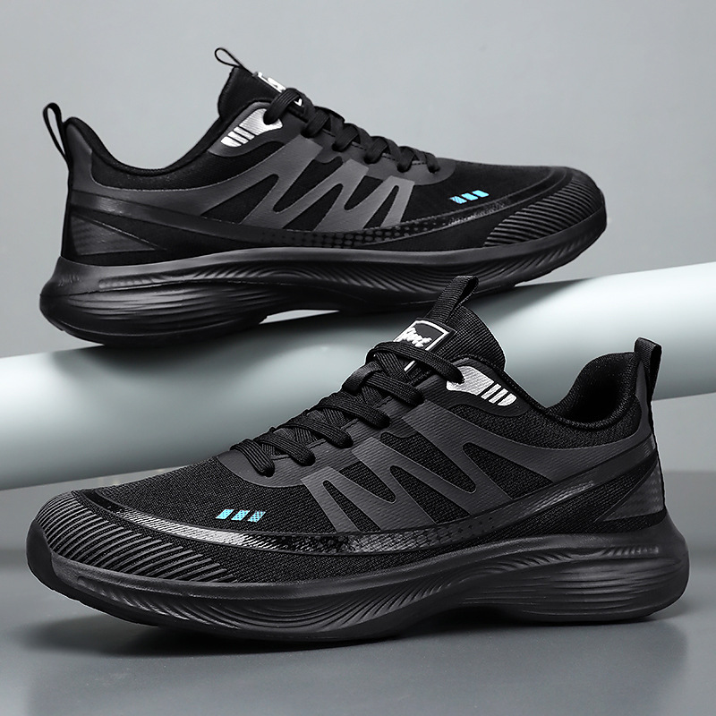 Zapatos Zapatos para hombre Zapatos deportivos estilo pareja Zapatos individuales transpirables de punto Fly-knit Zapatos de malla con pegamento en frío EVA Zapatos para correr ligeros y cómodos