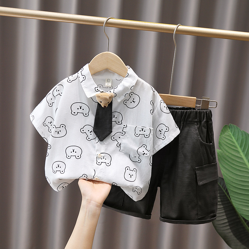 3408 ropa de verano para niños traje 2023 nuevo 1-45678 años bebé camisa de verano ropa de manga corta ropa para niños