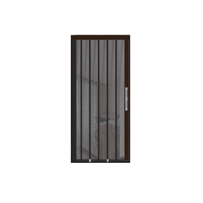puerta de pantalla plegable de aleación de aluminio de malla de diamante antirrobo a prueba de mosquitos a prueba de ratas puerta de arena push-pull invisible puerta retráctil sin perforación
