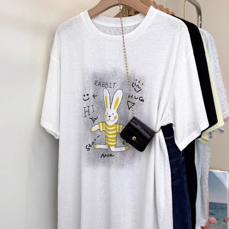 Lightweight and Cool Snowflake Cotton Printed Short-Sleeved T-Shirt for Women 2026 New Summer Style Paired with Jeans and Bottoming Shirt Top