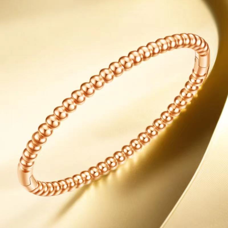 Pulsera de acero de titanio para niñas nicho de sentido de alto grado cielo estrellado no se desvanece Diamante-incrustado exquisito diamante ins estilo completo pulsera de diamantes
