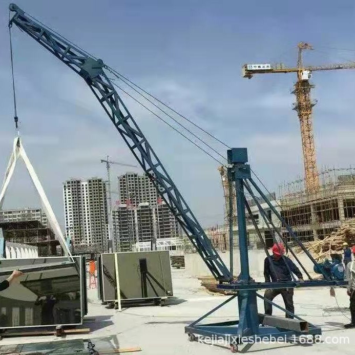 码头移动起重机 渔船装卸货吊运机 楼房房顶装修吊机 鱼塘吊鱼机