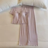 Purple breast pads, trousers, with short sleeve