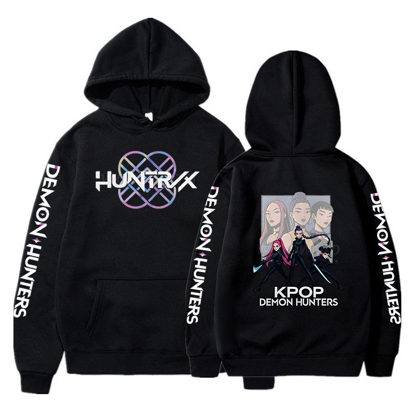 Amazon Demon Hunters KPop Demon Hunters カジュアル フリース スウェットシャツ 秋冬 ルーズ パーカー 男女兼用|undefined