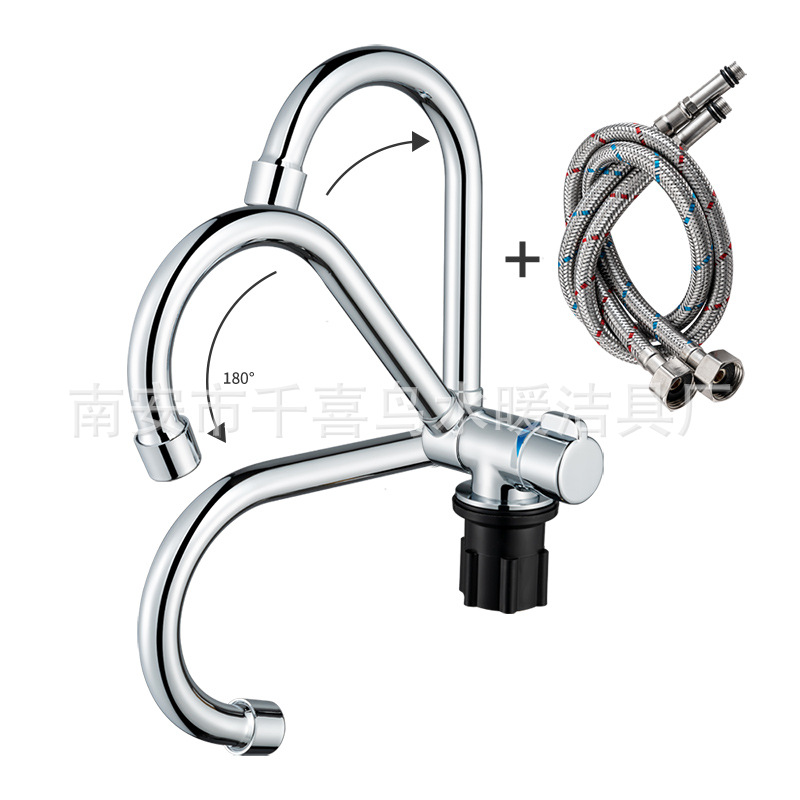 QianxiNiao Venta directa Amazon RV Grifo de agua Grifo plegable para lavabo de agua con cubierta