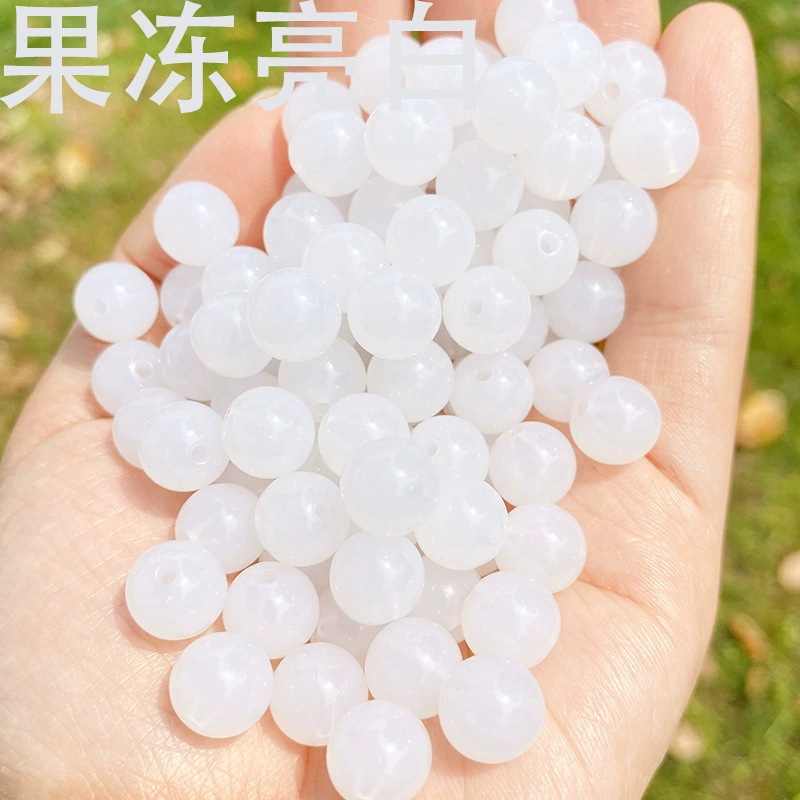 Round beads, bag, plastic woven acrylic accessory handmade, DIY