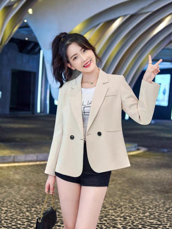 黑色小西装外套女短款小个子2025新款春秋休闲高级感炸街上衣批发|undefined