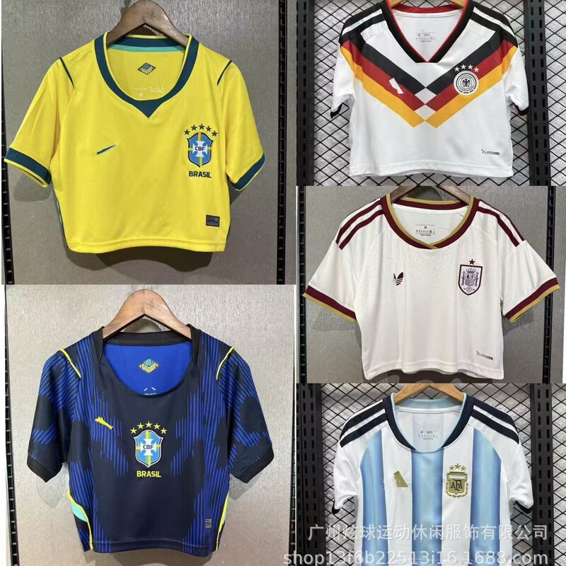 2026 World Cup Jersey Brazil Spain Women's Casual Short T-Shirt Cross-Border Dropshipping Football Clothing 2026 World Cup Jersey Brazil Spain Women's Casual Short T-Shirt Cross-Border Dropshipping Football Clothing