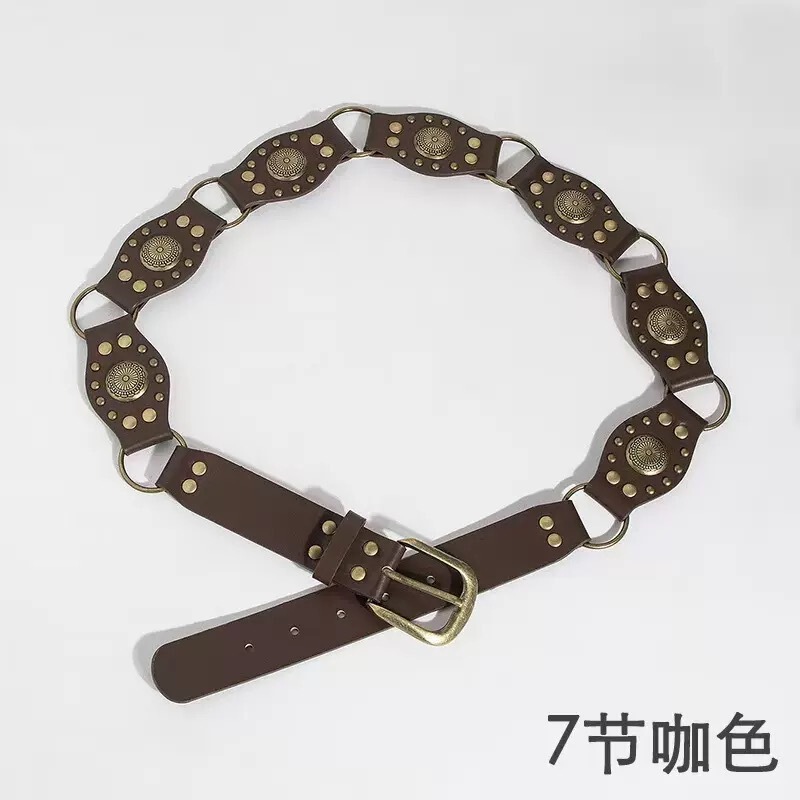 Black Korean-Style Ins Jeans with Cross Pendant, Simple Punk Street Style, Versatile Fashion Belt for Men and Women