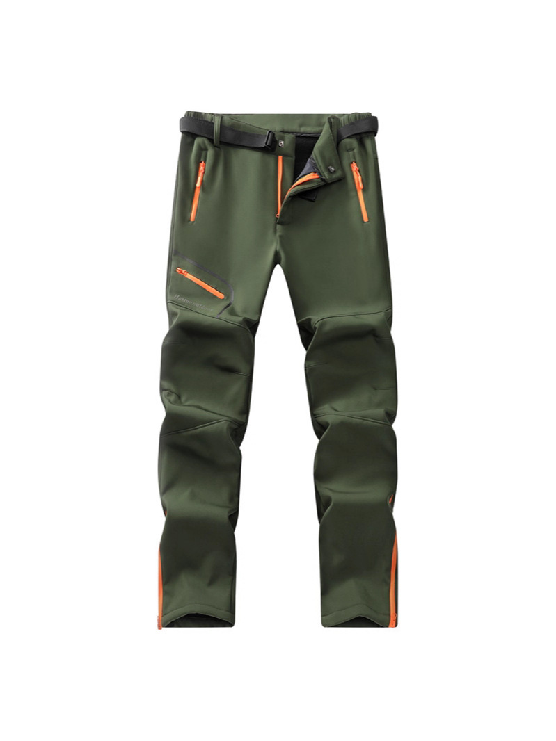 Pantalones de esquí impermeables al aire libre de lana europea transfronterizos con pantalones de esquí impermeables para hombres y pantalones de secado rápido para parejas impermeables para mujeres