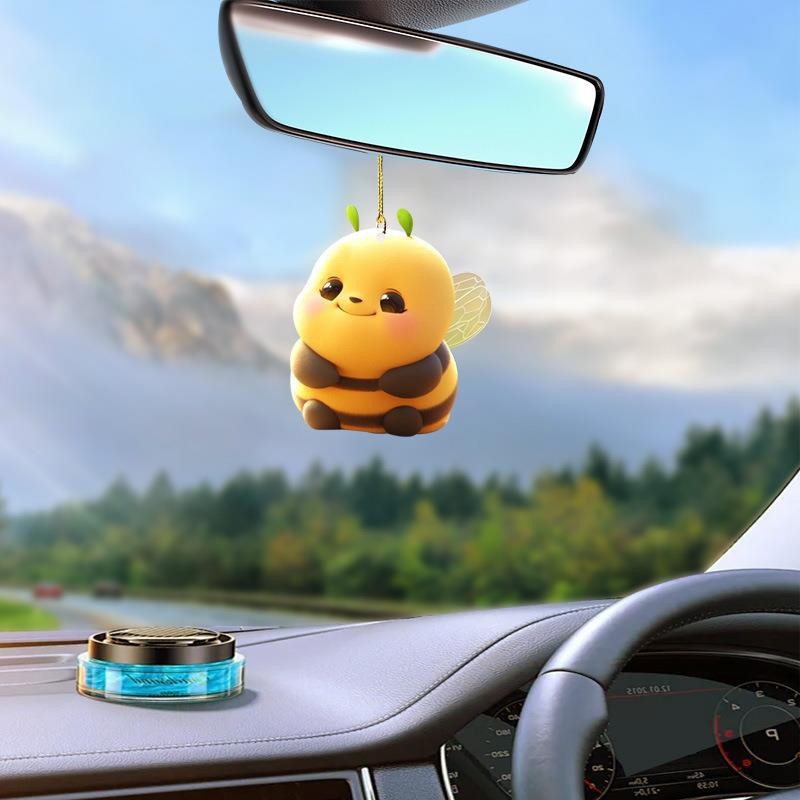 Colgante temático de abeja 2D acrílico decoración abeja bebé colgante regalos navideños accesorios mochila decoración del automóvil image 3