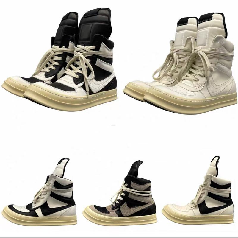 RO 22fw インテリジェントモデル マルチカラー RICK 自立メインライン 新レザー OWENS ハイカットニッチシューズ|undefined