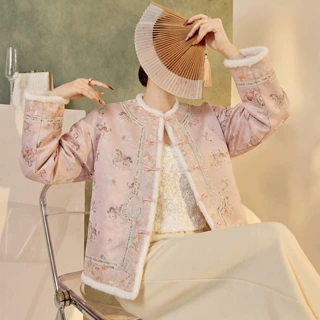 冬季国风时尚刺绣小马羽绒服2026新款高端新中式设计外套女 NY041