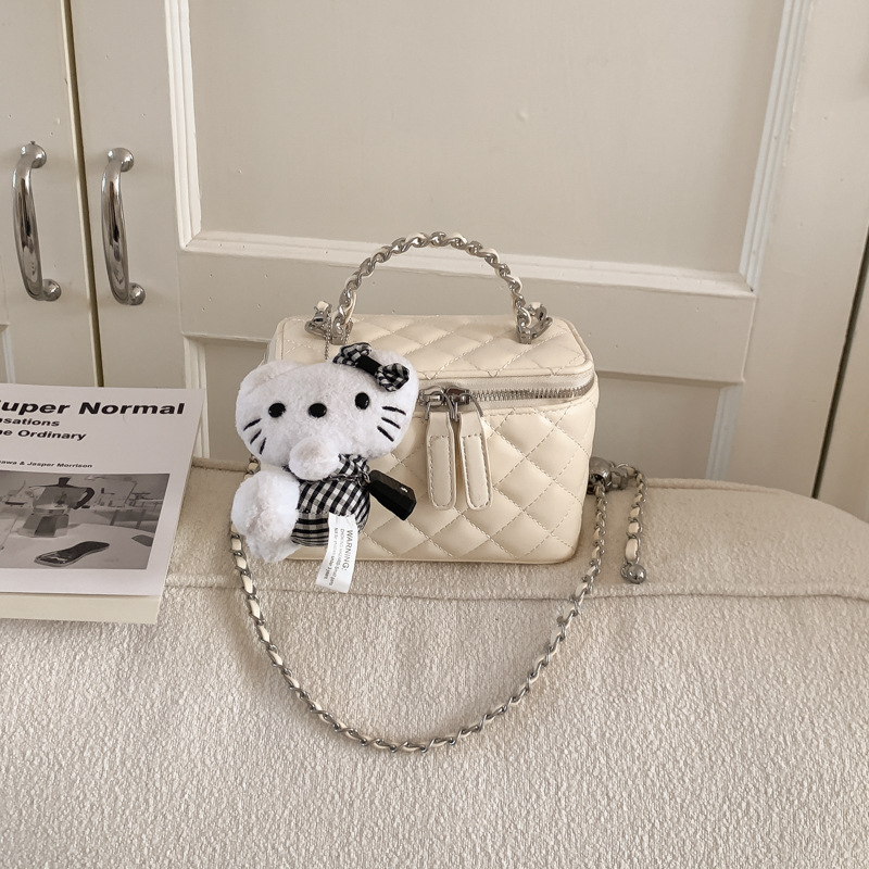 Hand-Held Small Chanel-Style Quilted Chain Square Bag for Women, 2026 Spring New Trendy Fashion Shoulder Bag, Crossbody Bag for Women
