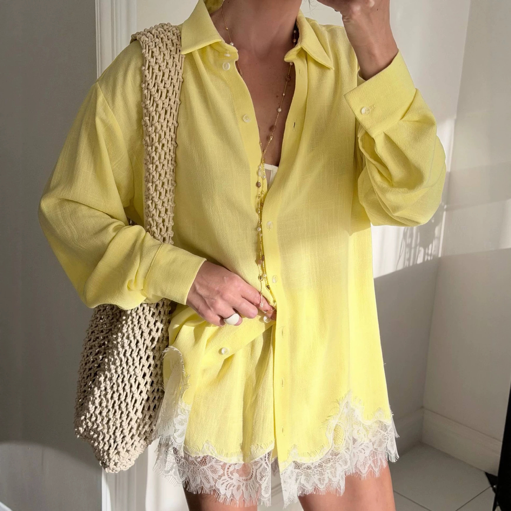 summer elegant lace shirt