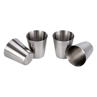 Factory supply 30 ml cross-border stainless steel thickened outdoor camping portable PU leather liquor cup cover suit
