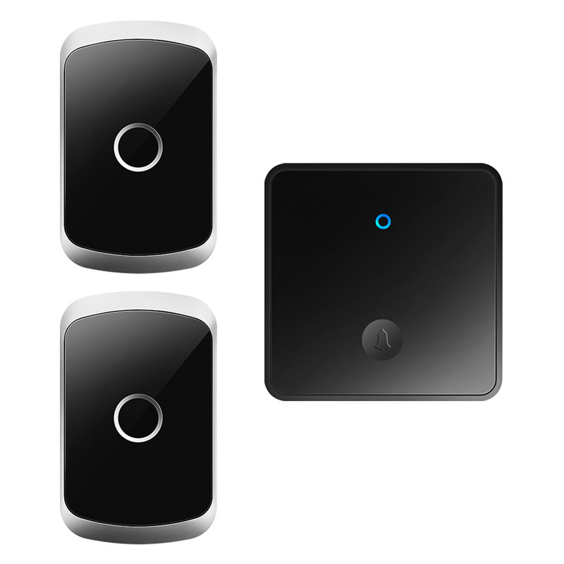 大板门铃自发电无线家用一拖二远距离电子遥控门钟老人按铃呼叫器