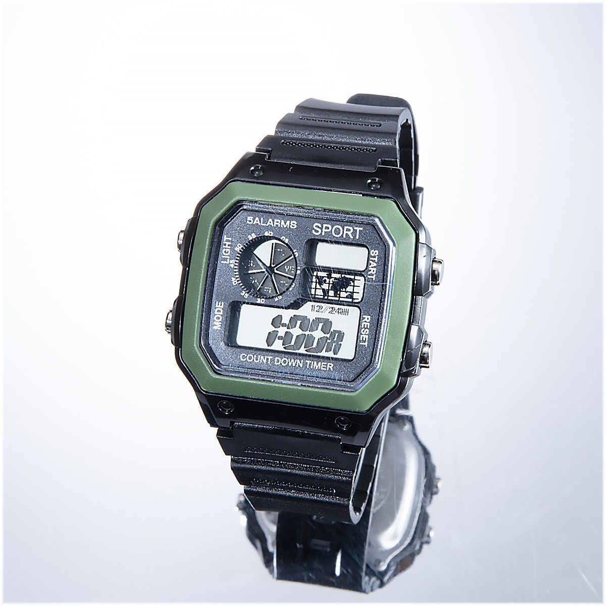 Tendencia multifuncional cronógrafo deportivo alarma electrónica relojes de cuadros de deportes estudiantes masculinos y femeninos relojes electrónicos de luz nocturna en stock