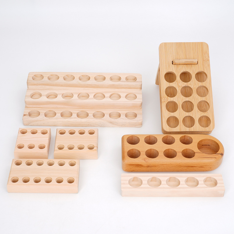 Multi-Specification Wooden Storage Rack for Essential Oil Bottles, Three-Dimensional Desktop Display Rack, Storage Box for Nail Polish Multi-Specification Wooden Storage Rack for Essential Oil Bottles, Three-Dimensional Desktop Display Rack, Storage Box for Nail Polish