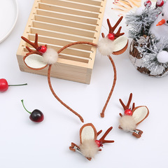 Christmas headdress antlers headband fairy forest style super fairy hair accessories Christmas hairpin elk headband internet celebrity hairpin