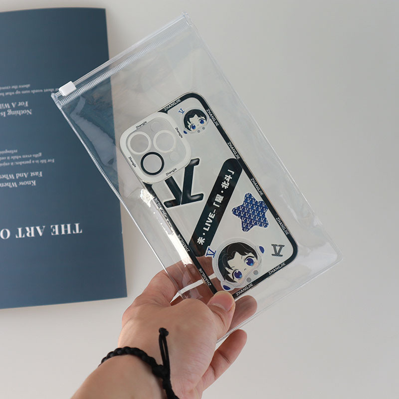 Bolso de la cremallera de pvc transparente joyería Wenwan ziplock bolsa de almacenamiento de joyas cable de datos bolsa de embalaje pulsera de almacenamiento