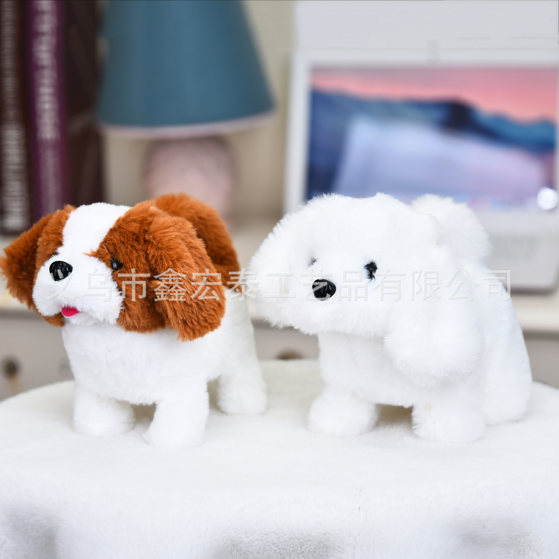 Perro eléctrico de felpa Simulación Perro mascota puede caminar Perro de peluche Niños Amazon Cross-border llamado perro de juguete