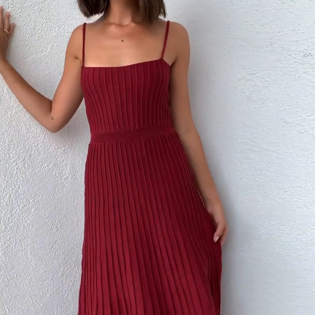 Women's Strap Dress Sexy Strap Backless Sleeveless Solid Color Maxi Long Dress Holiday Daily display picture 30