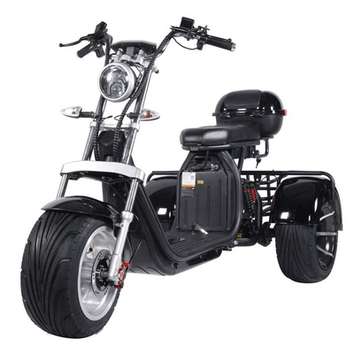 Cross-border Harley electric tricycle, wide-tire off-road model, MSDS lithium battery-powered vehicle, two-wheeled adult scooter (Elektrikli skuterlər) - frame-only-no-battery-no-motor