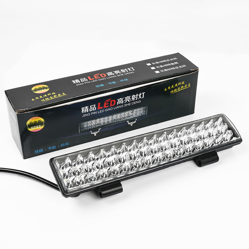 Motocicleta foco led modificación del coche astigmatismo lámpara larga camión luz fuerte en la rejilla excavadora montacargas faro de barra superior