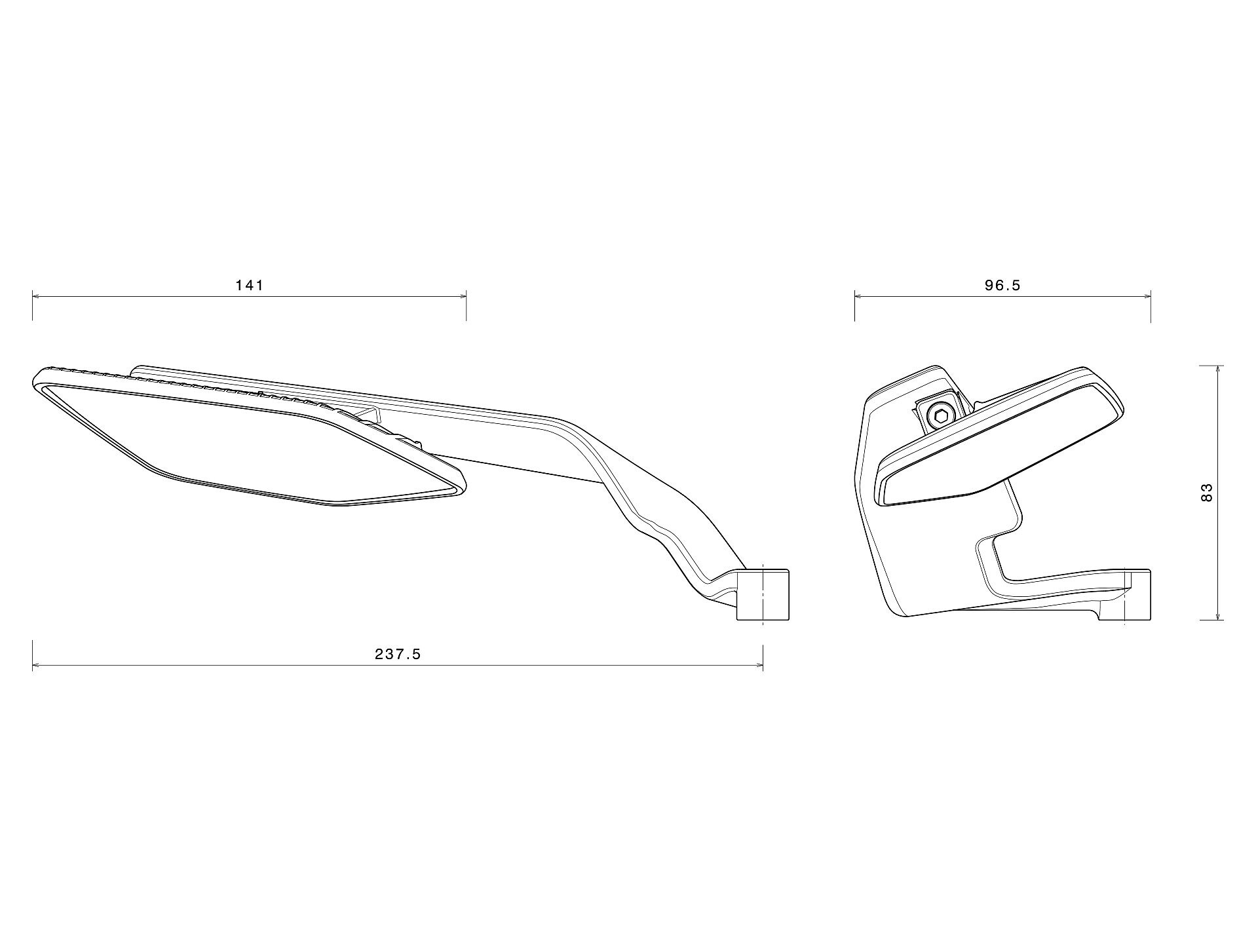 Motorcycle modification parts Yamaha TMAX 560 2022-2024 new fixed wing rearview mirror cross-border