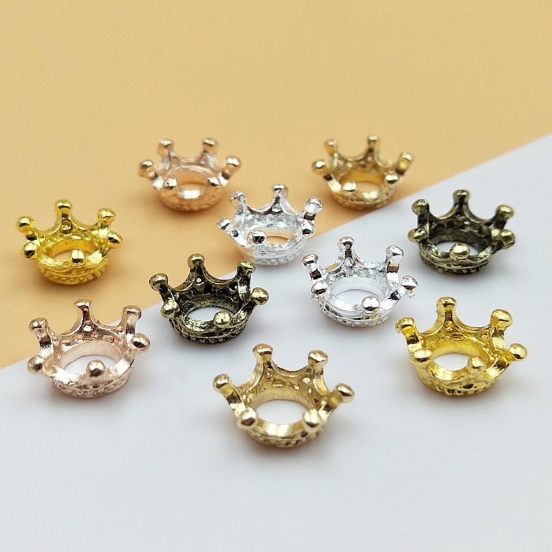 韩版多色立体合金小皇冠diy发饰头饰手机美容发夹发绳饰品配件