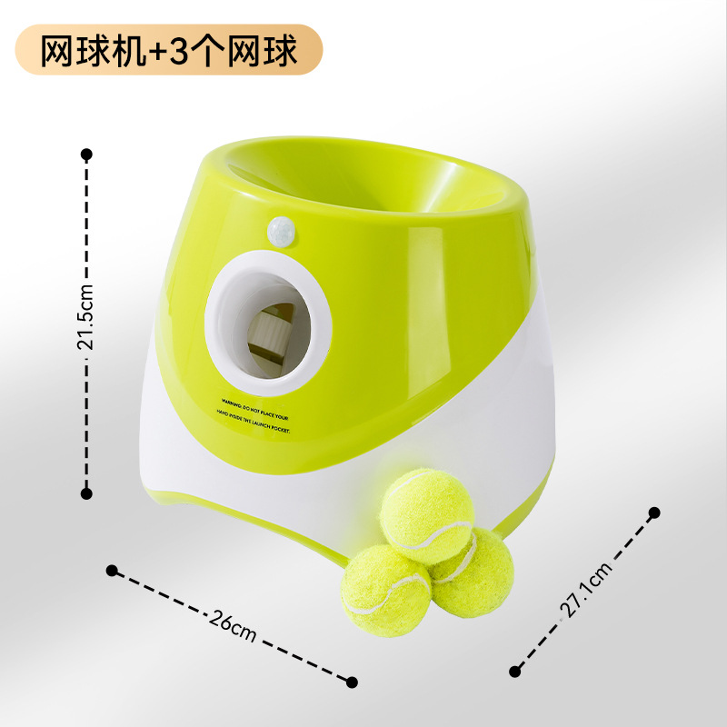 Máquina de pelotas de tenis automática verde cachorro perro grande al aire libre cuatro estaciones persiguiendo juguetes recargables perros mascotas juguetes para perros