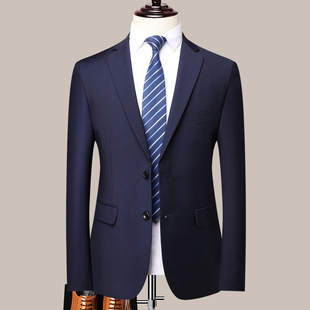 Spring and Autumn New Men's Solid Color Blazer Korean Style Slim Business Casual Suit Trendy and Stylish