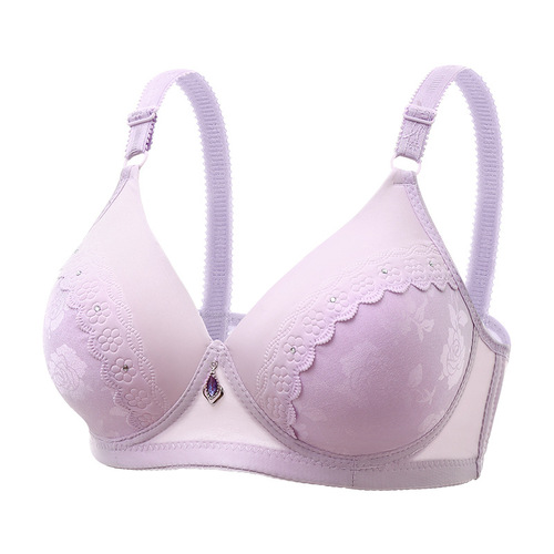 Cross-border special batch of new models, new foreign trade lace jacquard bras, thin mother's underwear, comfortable wire-free bras