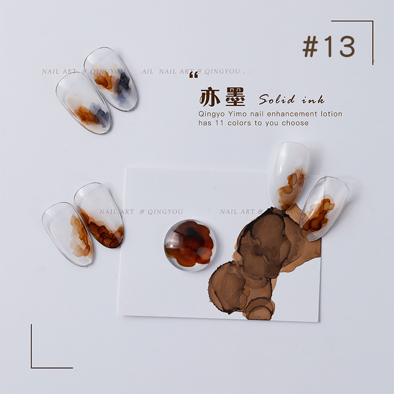 Manicura de secado rápido acuarela difuminado líquido perlado degradado tinta blanca dorada humo fototerapia mármol especial