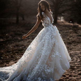 2025 new cross-border foreign trade Amazon wish a batch of Europe and the United States new wedding dress dress women