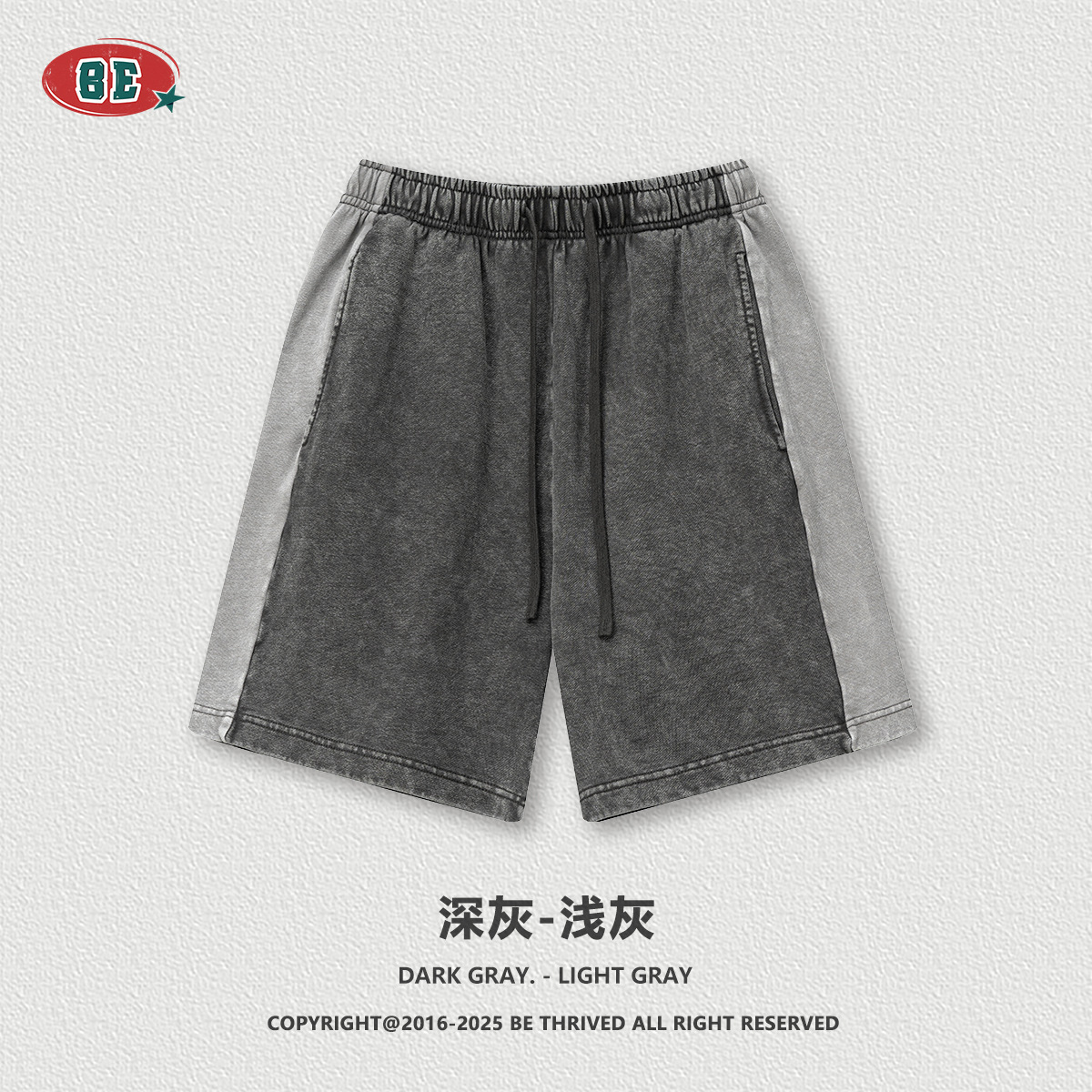 Ropa para Hombre BE | Conjunto de Camiseta de Manga Corta y Pantalones Cortos Deportivos con Bloques de Color y Estilo Retro Americano para Hombre, Verano 2025, Casual y Versátil