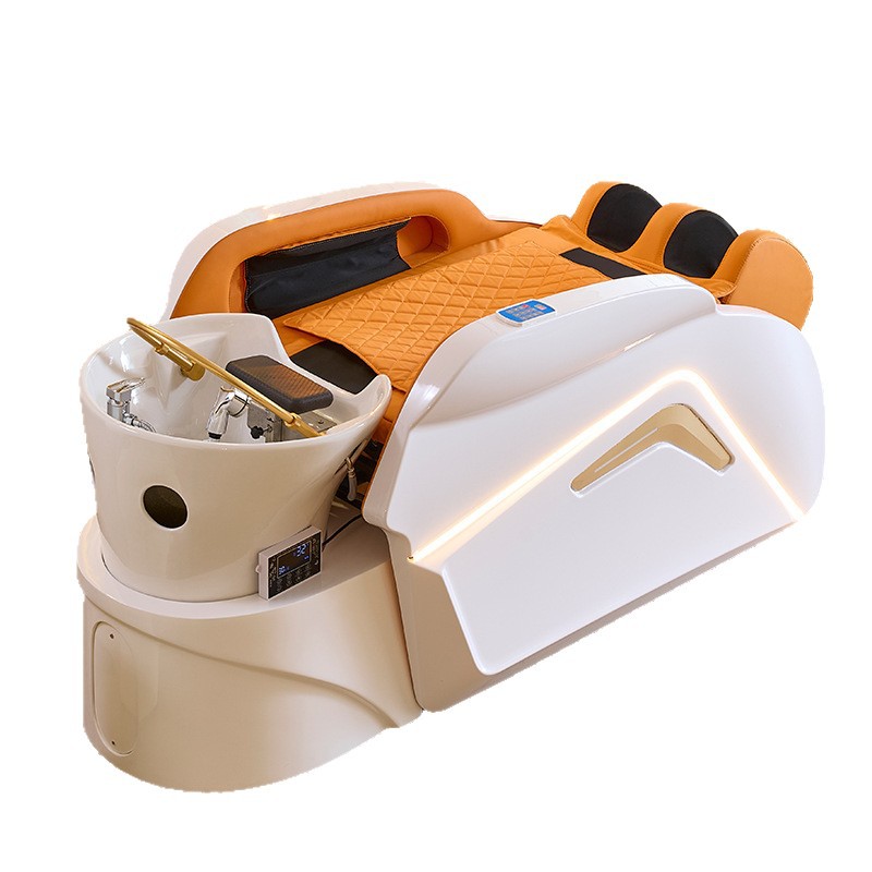 Cama de lavado de masaje eléctrico, salón de belleza, salón de belleza, cama de lavado de agua, salón de belleza, agua de circulación de cabeza de curación, cama de champú de cabello