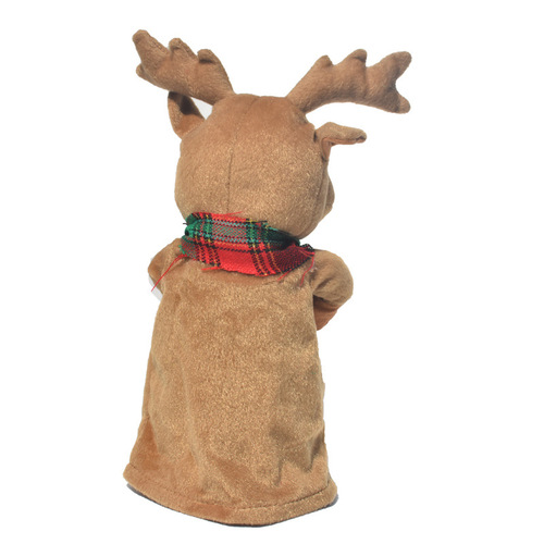 New Model Cross-Border Foreign Trade Rotating Dancing Reindeer Electric Music Santa Claus Figure Ornament Christmas Gift Decoration