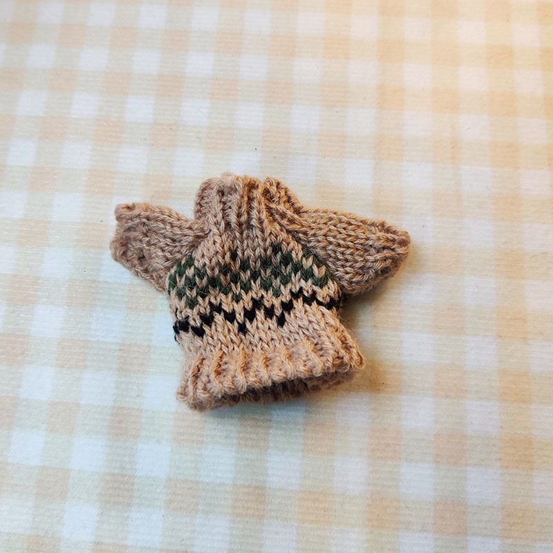 15cm ciego caja pull paño suéter pantalones macaron labubu colgante muñeca suéter Año Nuevo suéter lindo