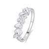 Brand zirconium, ring with stone, European style, silver 925 sample, light luxury style