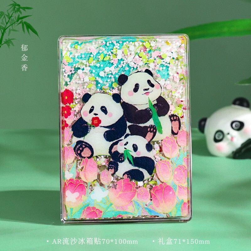 金属熊猫冰箱贴四川成都旅游文创纪念品伴手礼物创意可爱磁性贴|undefined