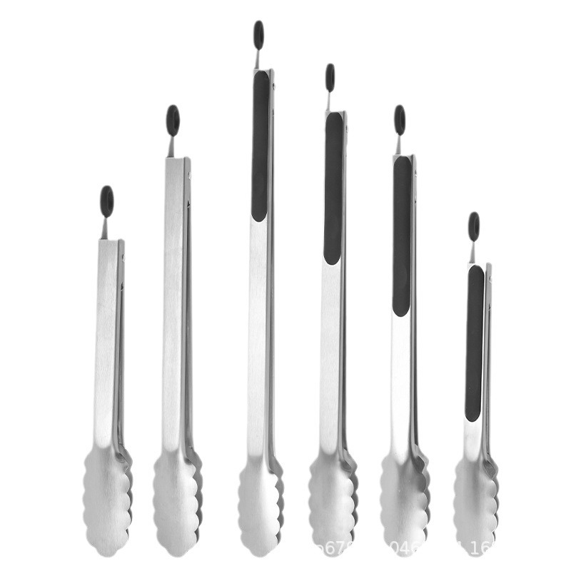 Clip de comida clip de barbacoa de acero inoxidable clip de comida buffet clip de pan de cocina anti-escaldado clip de carne de barbacoa de hotel